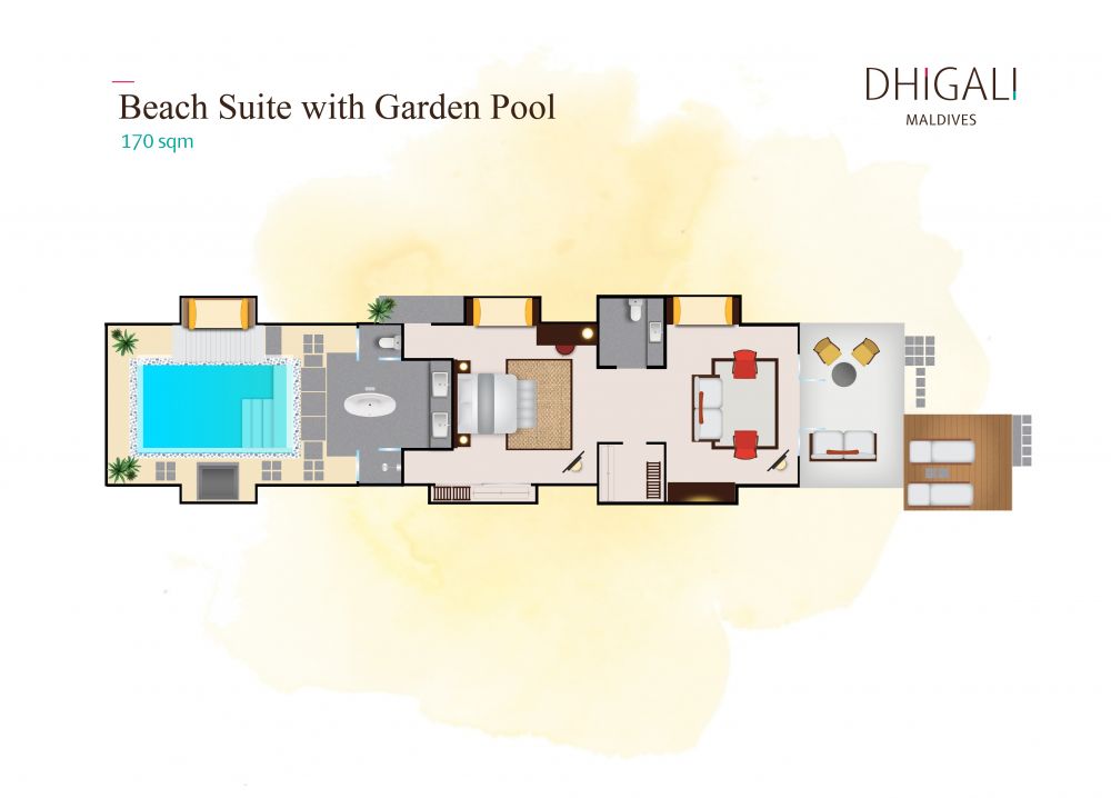Beach Suites with Garden Pool/ Beach Suites with Pool, Niva Dhigali Maldives (ex. Dhigali Maldives) 5*
