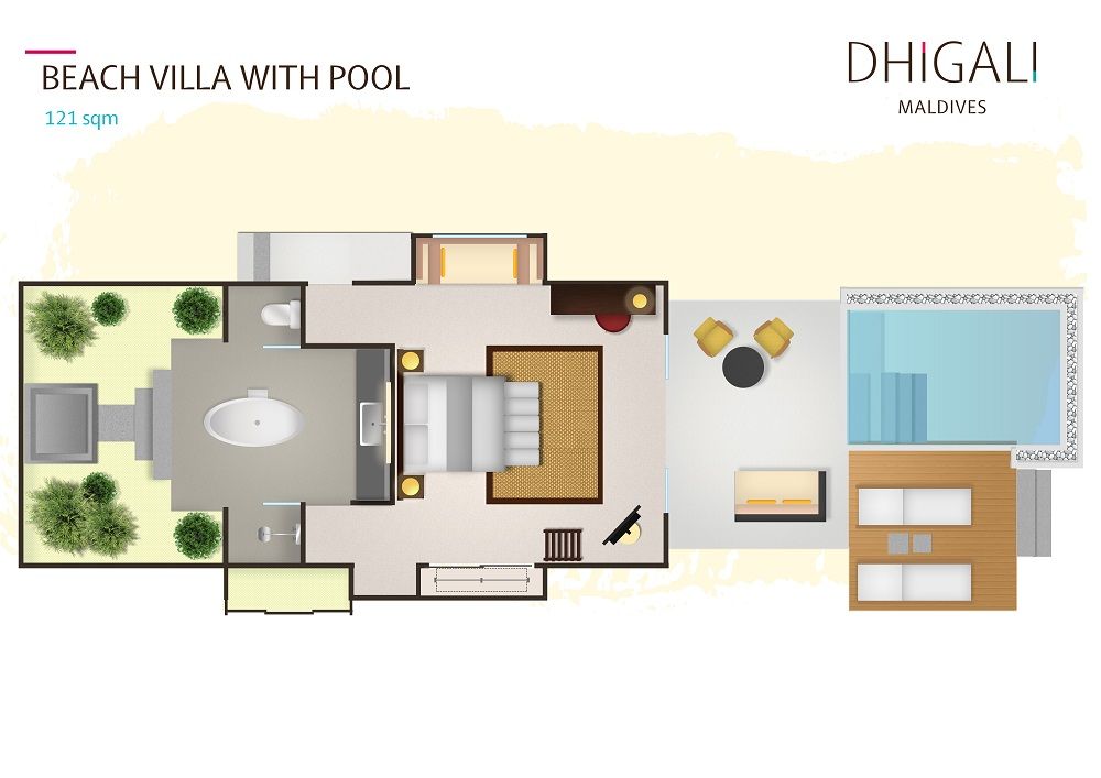 Beach Villa with Garden Pool/ Beach Villa with Pool, Niva Dhigali Maldives (ex. Dhigali Maldives) 5*