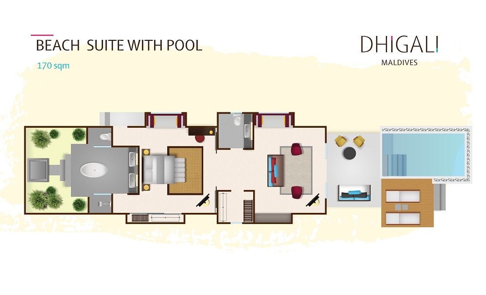Beach Suites with Garden Pool/ Beach Suites with Pool, Niva Dhigali Maldives (ex. Dhigali Maldives) 5*