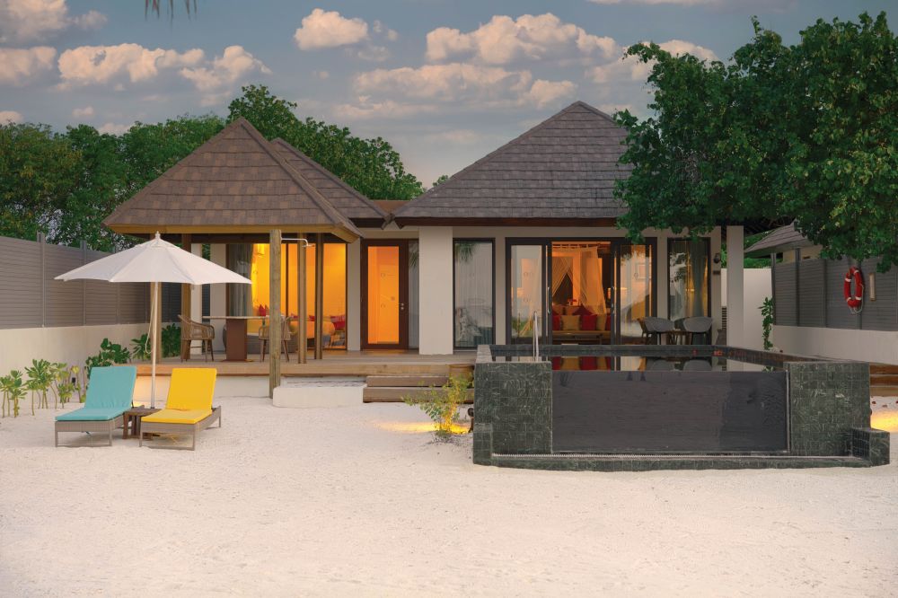 2 Bedroom Sunset Family Beach Villa with Pool, Atmosphere Kanifushi 5*