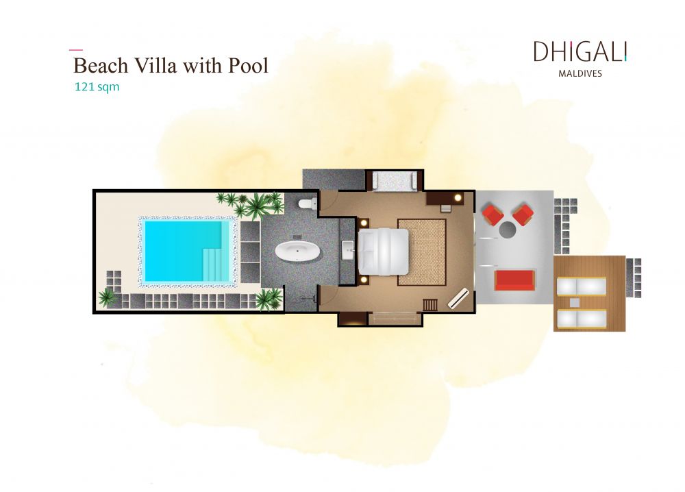 Beach Villa with Garden Pool/ Beach Villa with Pool, Niva Dhigali Maldives (ex. Dhigali Maldives) 5*
