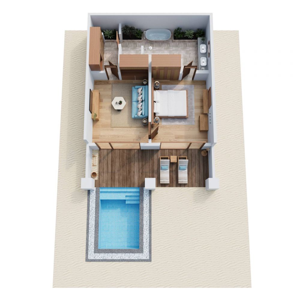Sunset Beach Villa with Pool, NH Collection Maldives Reethi Resort (ex. Reethi Beach Resort) 5*
