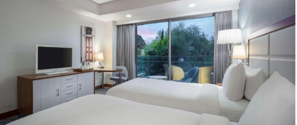 Hilton Guest Room Land View French & Twin Bed, Double Tree Hilton Kusadasi 