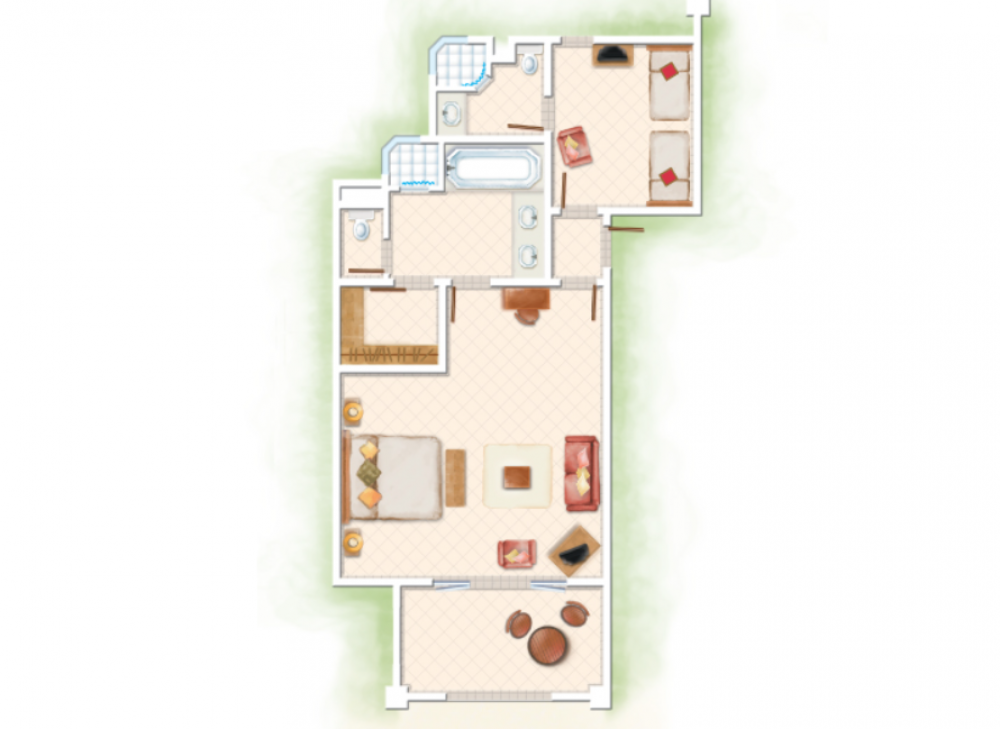 2-Bedroom Family Apartment/2-Bedroom Family Apartment Ground Floor, Shandrani Beachcomber Resort & SPA 5*