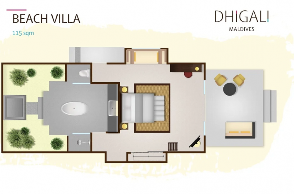 Beach Villa, Niva Dhigali Maldives (ex. Dhigali Maldives) 5*